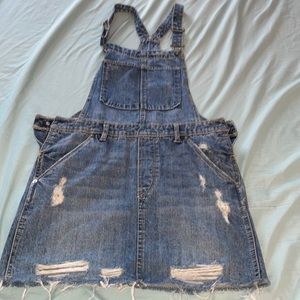 Overall denim dress